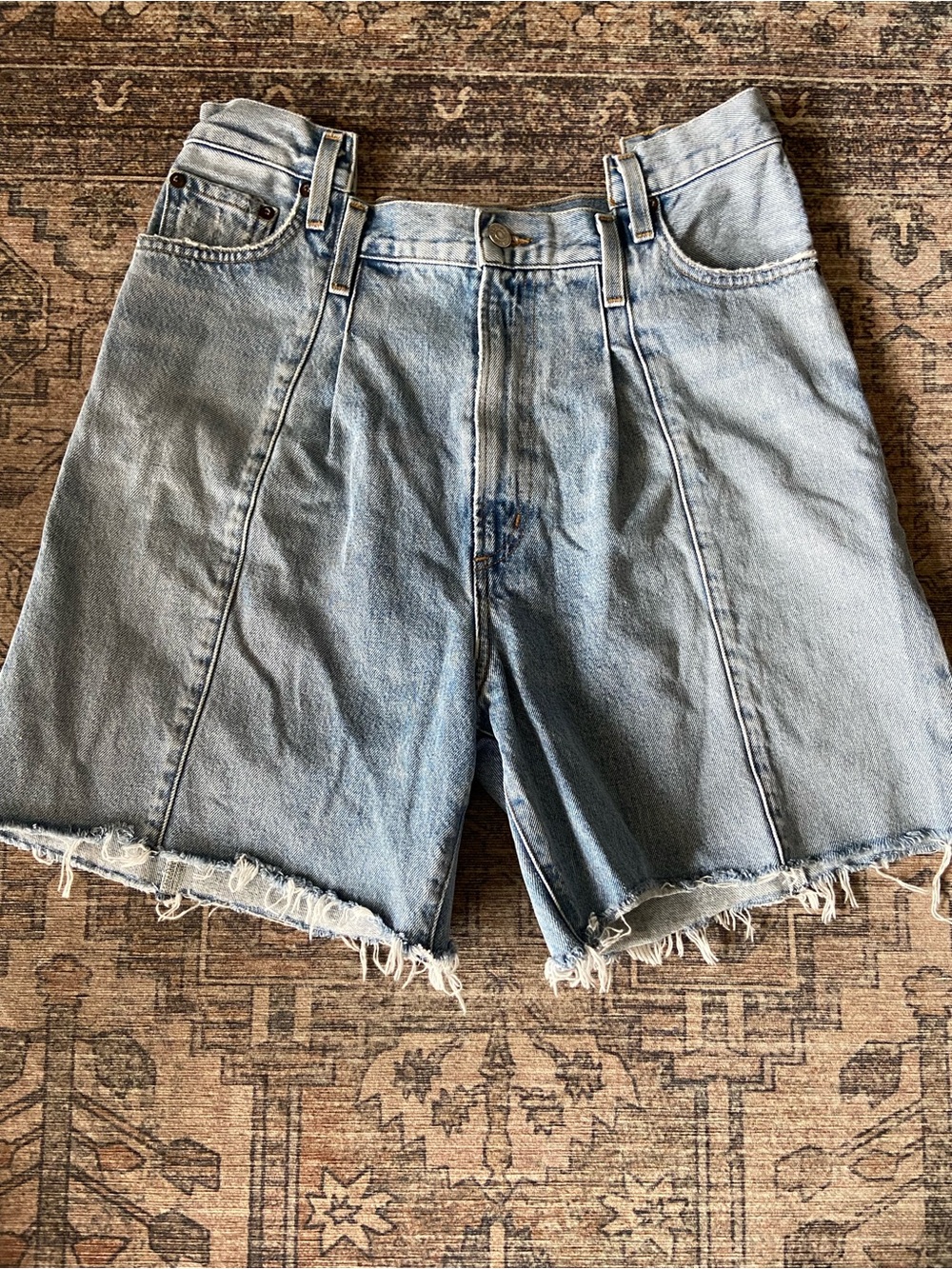 AGOLDE Pieced Angled Shorts